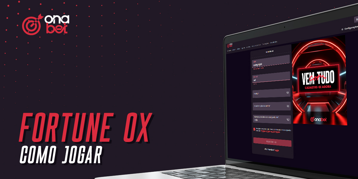 Como começar a jogar Fortune Ox no site do casino online Onabet 