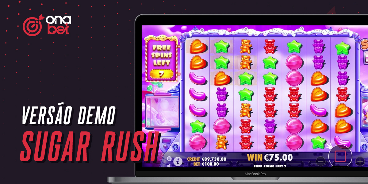 Versão de demonstração do jogo de slot Sugar Rush para utilizadores Onabet