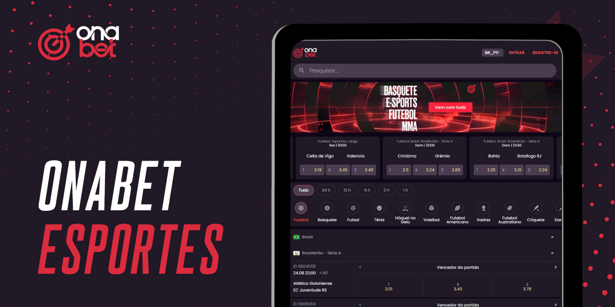 Apostar em eventos desportivos online no site da casa de apostas OnaBet